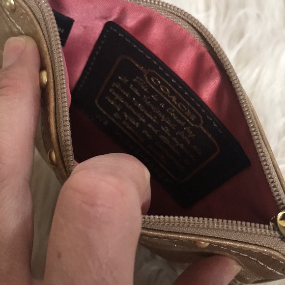 Small gold wristlet from Coach! - Picture 2 of 2